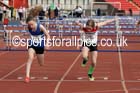 Girls under-13s hurdles, North Eastern Champs, Gateshead Stadium. Photo: David T. Hewitson/Sports for All Pics